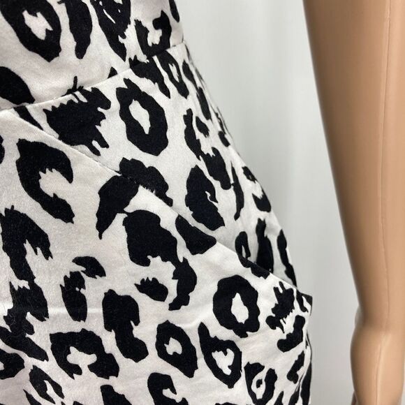 Beladama Cheetah Print Midi Dress Size 12 Black/White Color Made in Venezuela - Picture 4 of 10